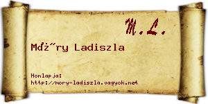Móry Ladiszla névjegykártya